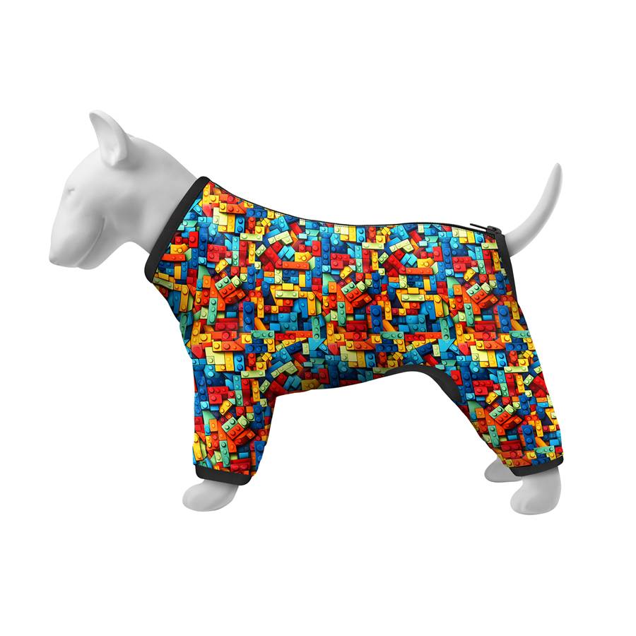 Вітровка для собак WAUDOG Clothes, малюнок "Блоки", L50, В 70-74 см, С 47-50 см