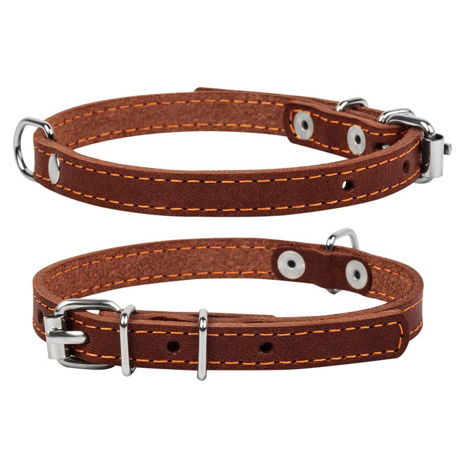 Нашийник "CoLLaR одинарний (ширина 12мм, довжина 24-32см) коричневий