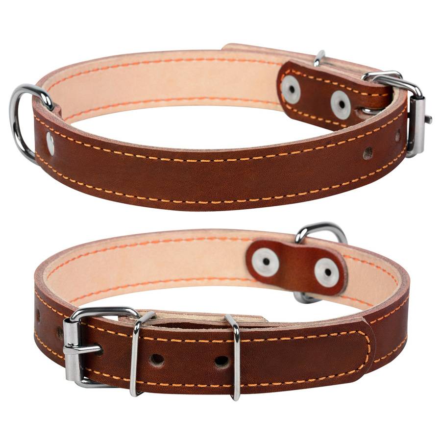 Нашийник "CoLLaR подвійний (ширина 14мм, довжина 27-35см) коричневий