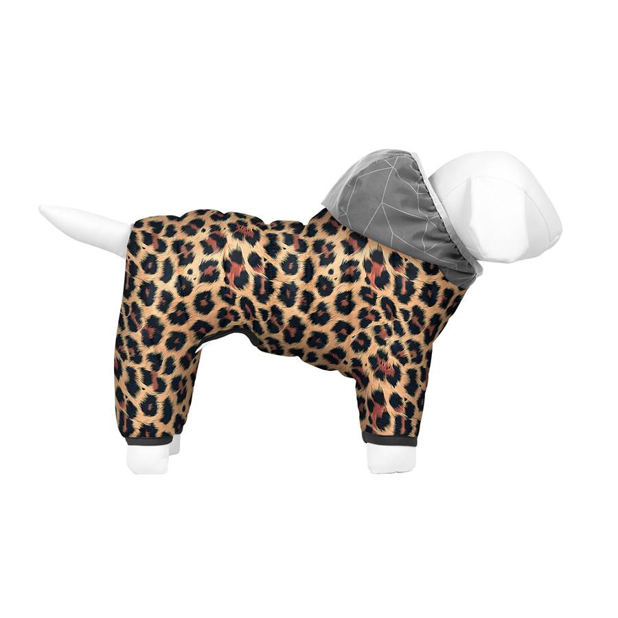 Комбінезон для собак WAUDOG Clothes малюнок "Леопард", L55, В 77-79 см, С 47-50 см