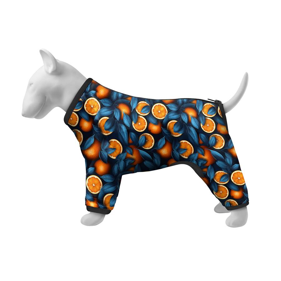 Вітровка для собак WAUDOG Clothes, малюнок "Апельсини", S30, В 57-59 см, С 44-46 см