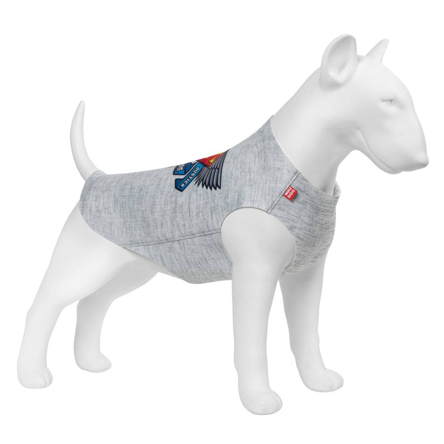 Майка для собак WAUDOG Clothes малюнок "Супермен, правда, справедливість", XS25, B 35-40 см, С 20-25 см