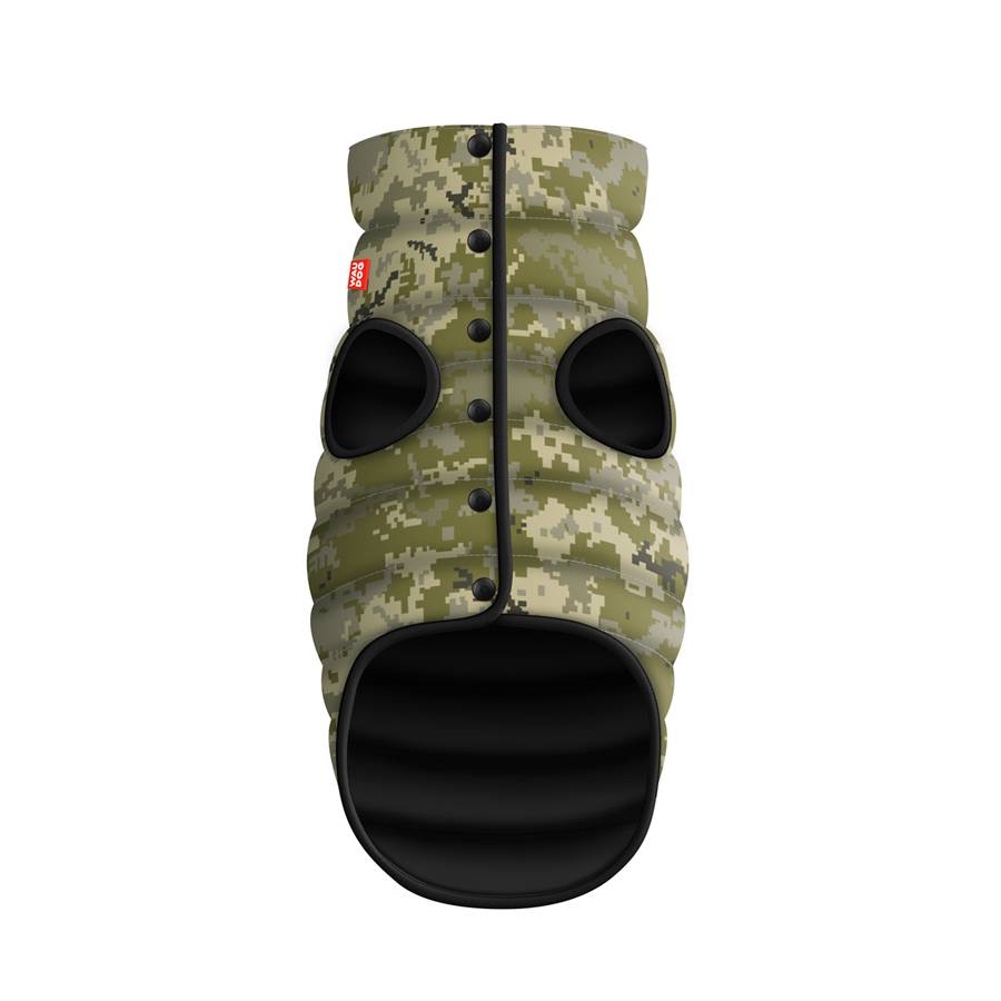 Курточка для собак WAUDOG Clothes, малюнок "Мілітарі", XS25, В 37-40 см, С 24-27 см
