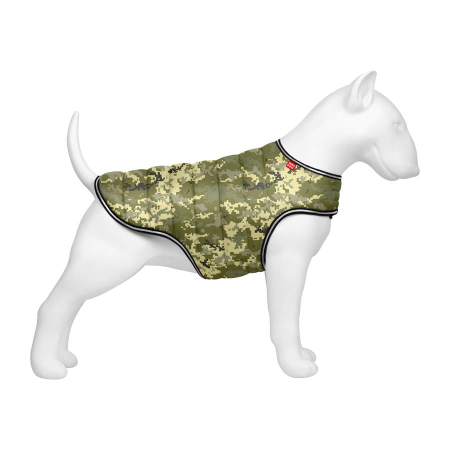 Курточка-накидка для собак WAUDOG Clothes, малюнок "Мілітарі", S, А 32 см, B 41-51 см, С 25-35 см