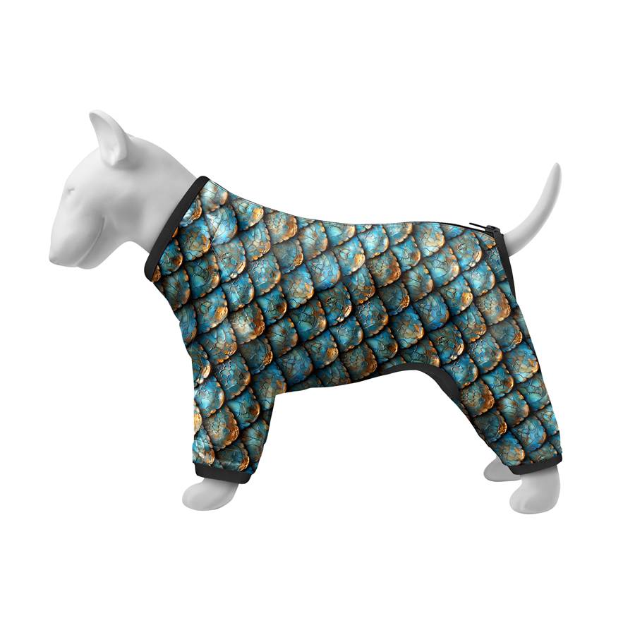 Вітровка для собак WAUDOG Clothes, малюнок "Луска", XS30, В 43-45 см, С 27-30 см