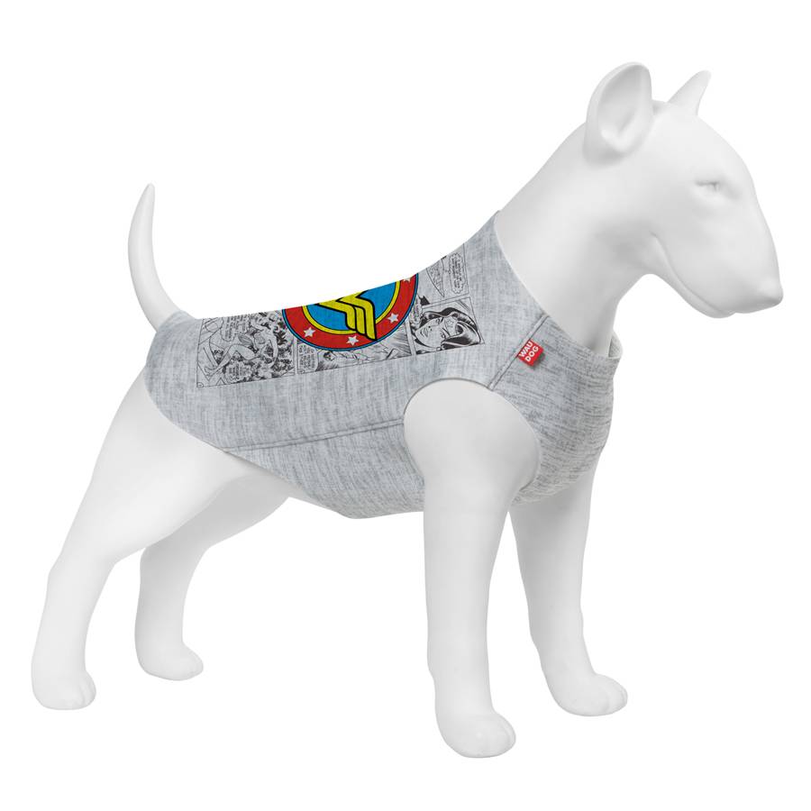 Майка для собак WAUDOG Clothes малюнок "Чудо-жінка комікс", S40, B 50-56 см, С 29-34 см