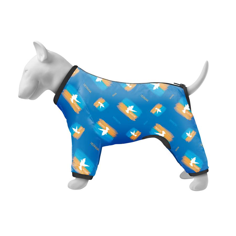 Вітровка для собак WAUDOG Clothes, малюнок "Прапор", M45, В 55-60 см, С 37-40 см