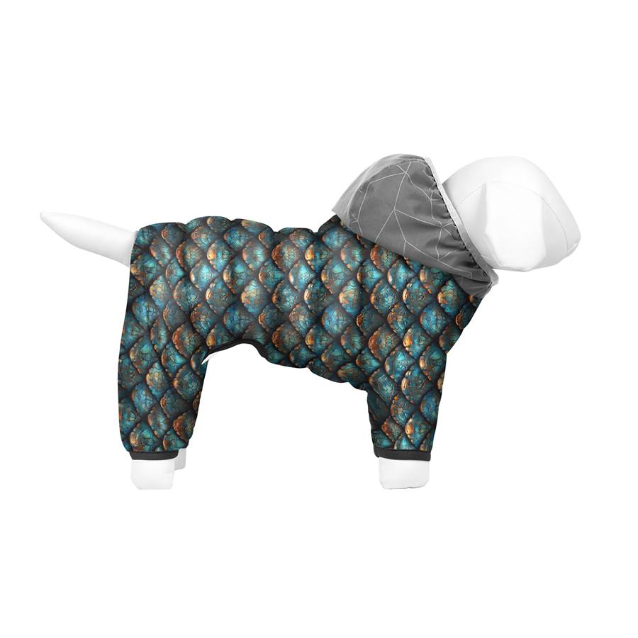 Комбінезон для собак WAUDOG Clothes малюнок "Луска", M35, В 59-62 см, С 37-40 см